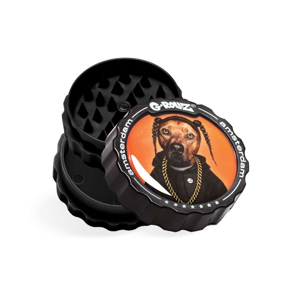 G-Rollz | 3-Part Grinder 53mm Pets Rock 'Rap'